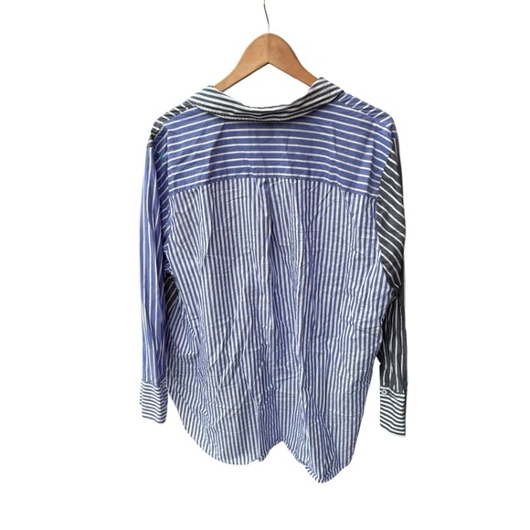Talbots Boyfriend Shirt - Mixed Sailor Stripe I Size: 3X - Picture 5 of 8